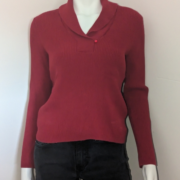 Jeanne Pierre petite small red sweater - Picture 2 of 3